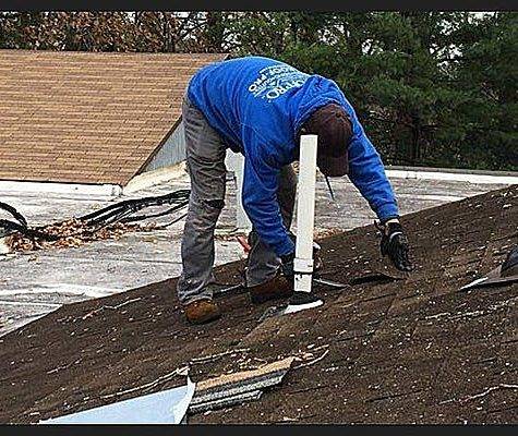 repairing vent pipe flashing