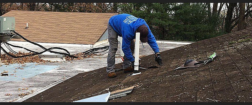 repairing vent pipe flashing