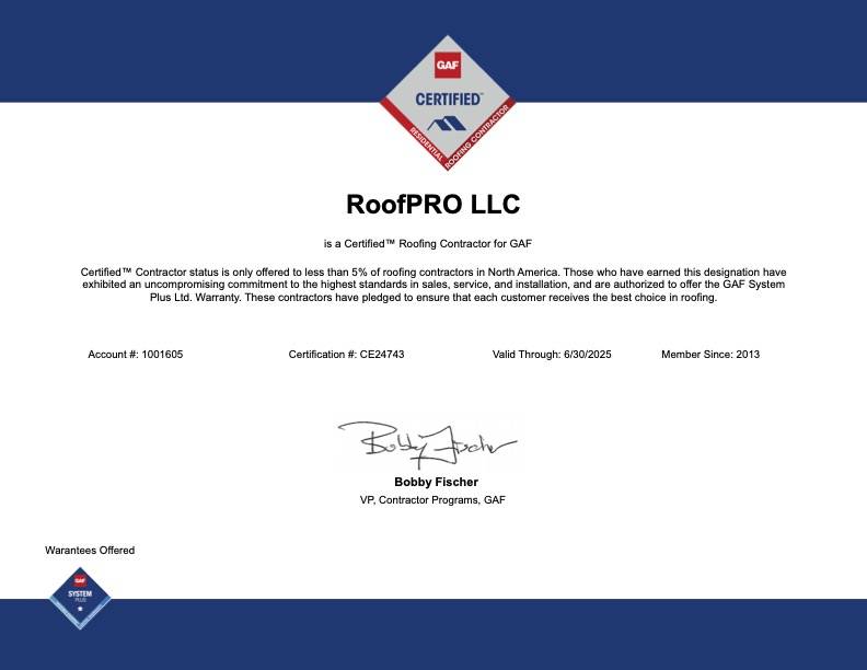 caf certified roofer